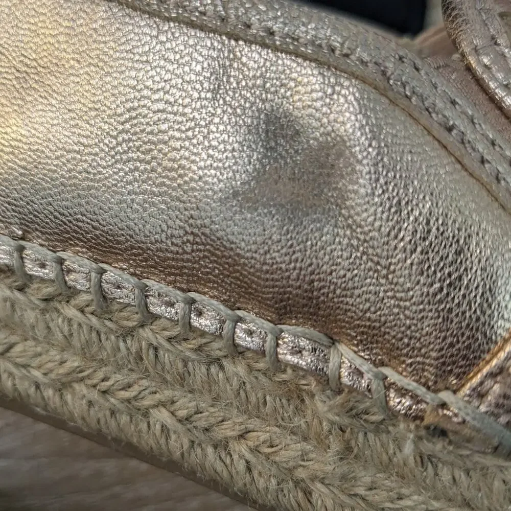 Sam Edelman Rose Gold Catherine Woven Platform Espadrilles 5.5